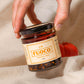 Fuoco crispy chilli oil 190ml hand holding jar